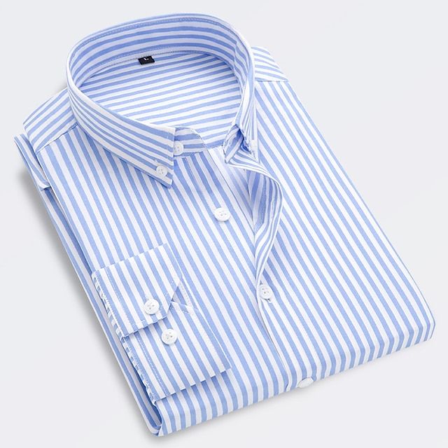 Relaxed Men's Shirt Slim Fit Striped Design 4
