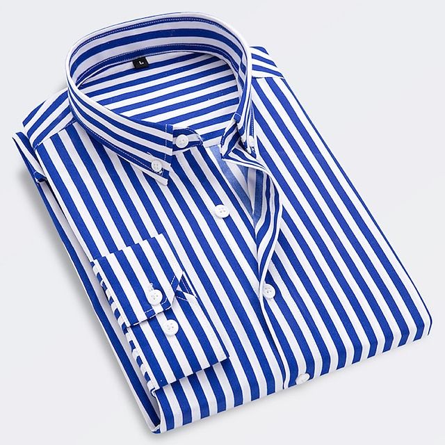 Relaxed Men's Shirt Slim Fit Striped Design 5