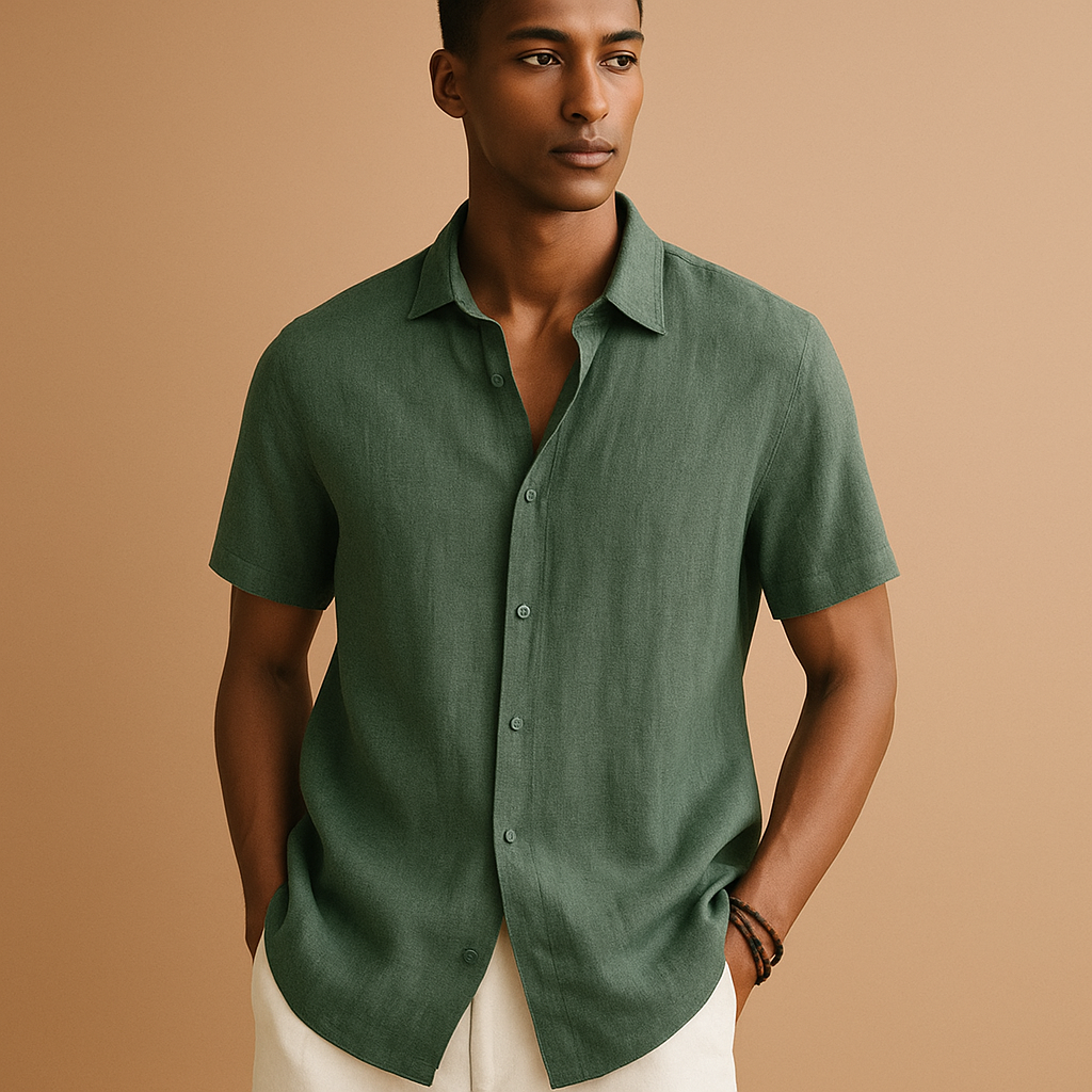 Relaxed Men's Shirt With Classic Collar Design 3