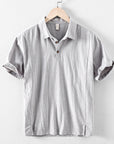 Relaxed Men's Shirt With Point Collar Short Sleeve 0