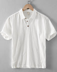Relaxed Men's Shirt With Point Collar Short Sleeve 4