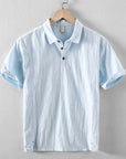 Relaxed Men's Shirt With Point Collar Short Sleeve 5