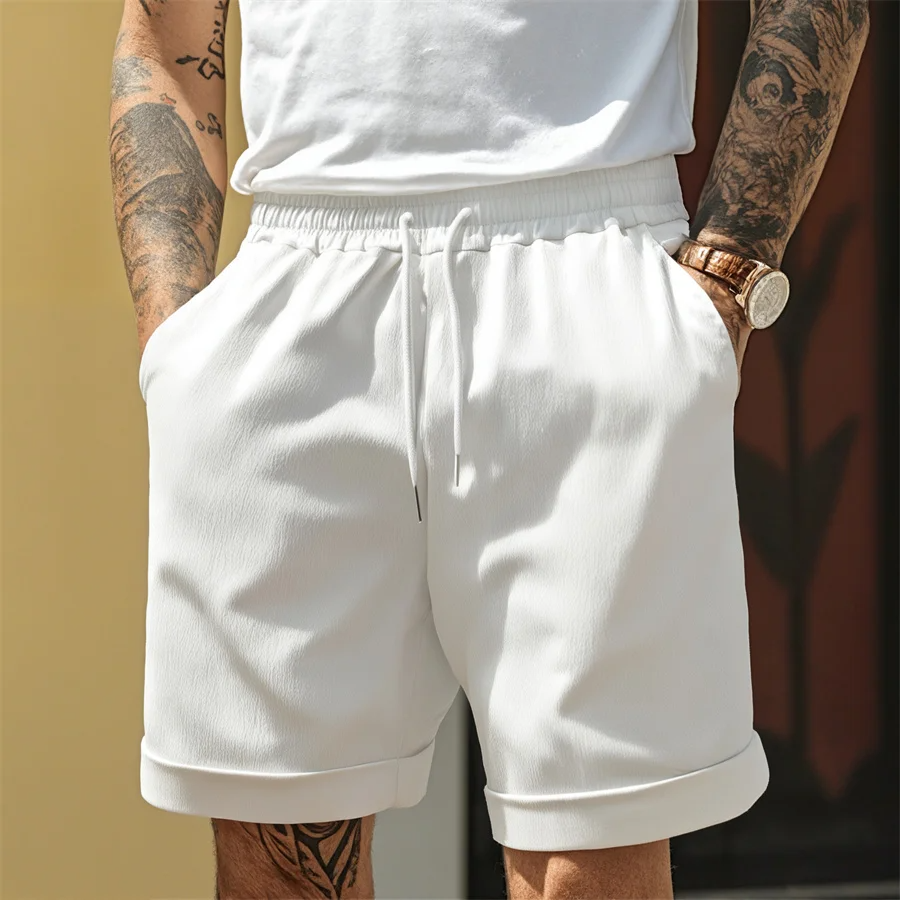 Relaxed Men's Shorts With Drawstring And Cuff 1
