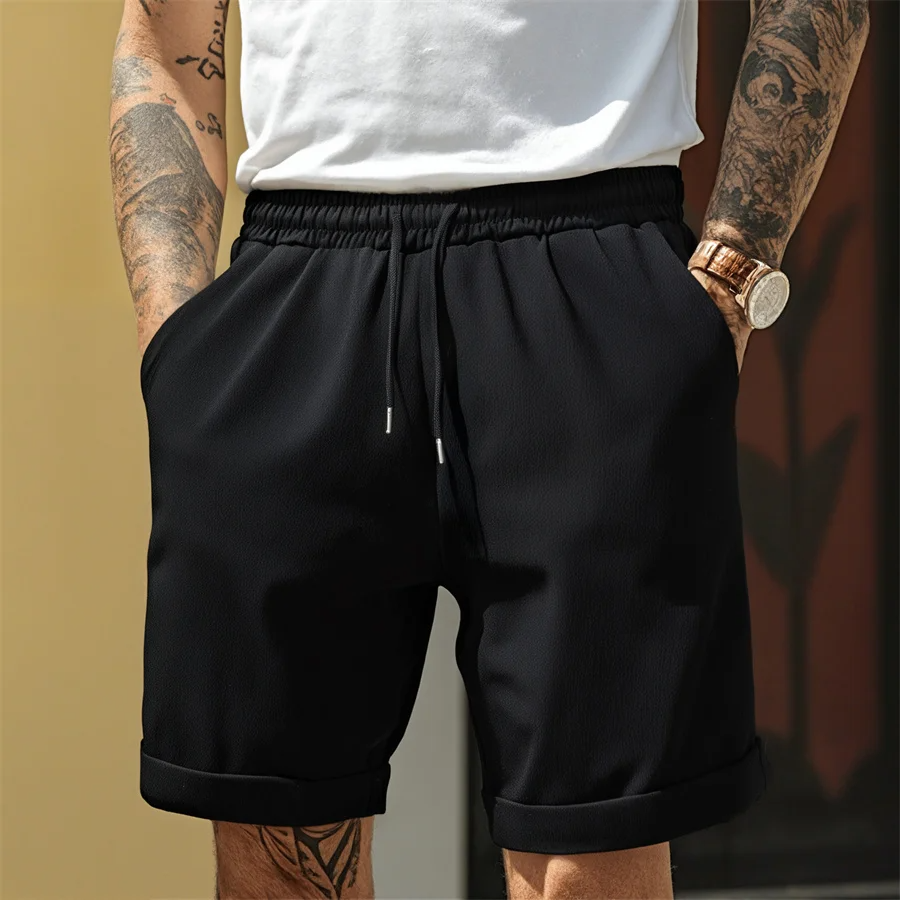 Relaxed Men's Shorts With Drawstring And Cuff 2