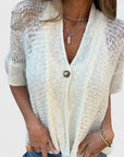 Relaxed Mens Knit Shirt With Minimalist Design 0