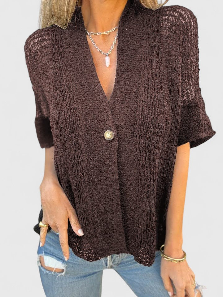 Relaxed Mens Knit Shirt With Minimalist Design 1