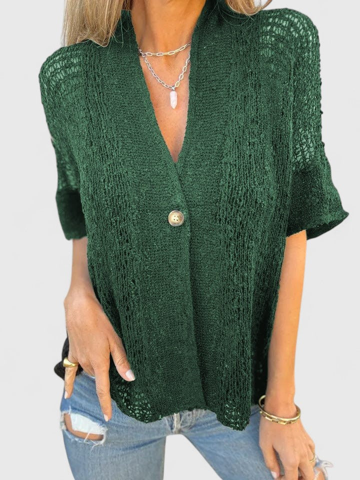 Relaxed Mens Knit Shirt With Minimalist Design 2