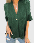 Relaxed Mens Knit Shirt With Minimalist Design 2
