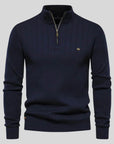Men's blue premium soft knit jumper