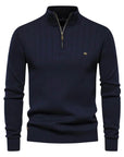 Men's blue premium soft knit jumper