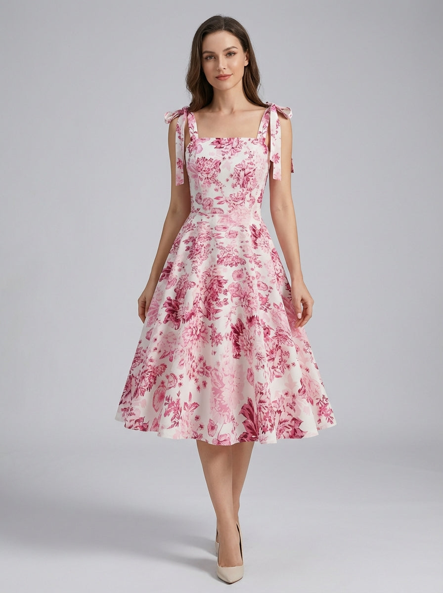 Women’s green women's floral a-line dress
