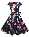 Rosie | Women's Midi Floral Dress With Bow Detail 3