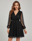 Women’s black women's velvet cocktail dress