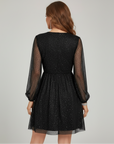 Women’s black women's velvet cocktail dress
