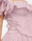 Ruched Corset Co-ord Set With Ruffle Sleeves 3