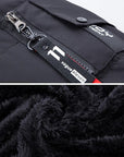 Men's Dark Blue Winter Coat insulated water-repellent adjustable hood