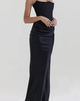Sculpted Corset Satin Evening Gown 3