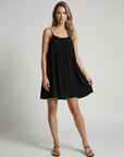Women’s women's loose maxi dress open back