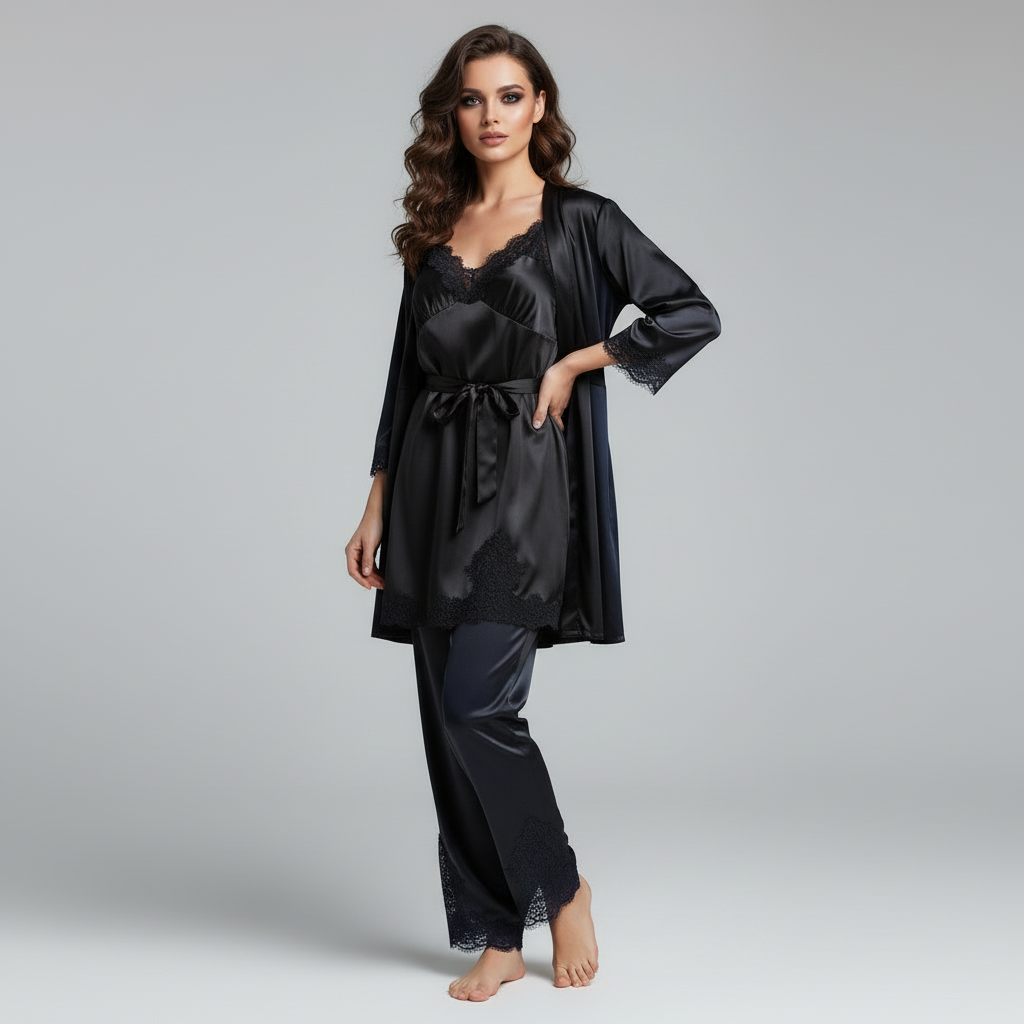 Women’s women's satin pyjama set