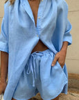 Women’s women's linen two piece set