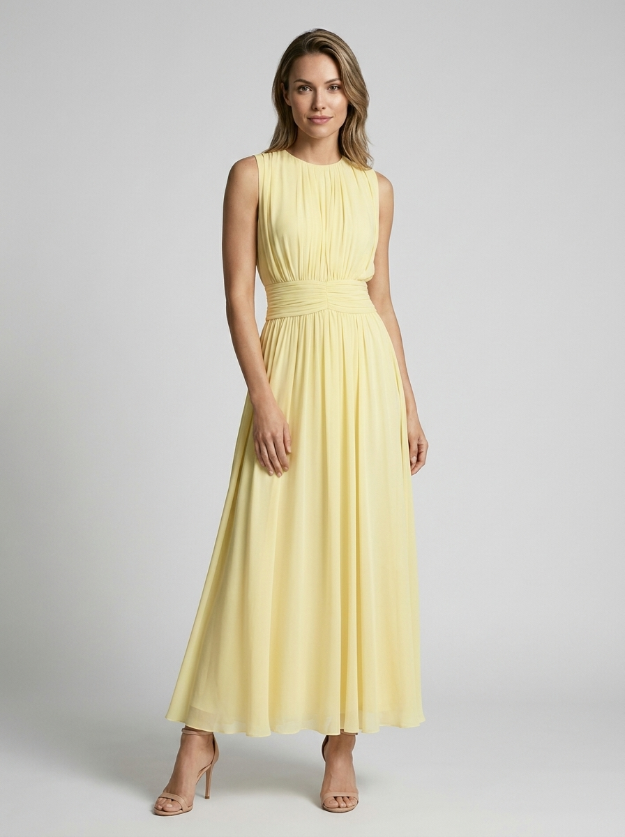 Women’s light blue women's chiffon maxi dress wedding guest