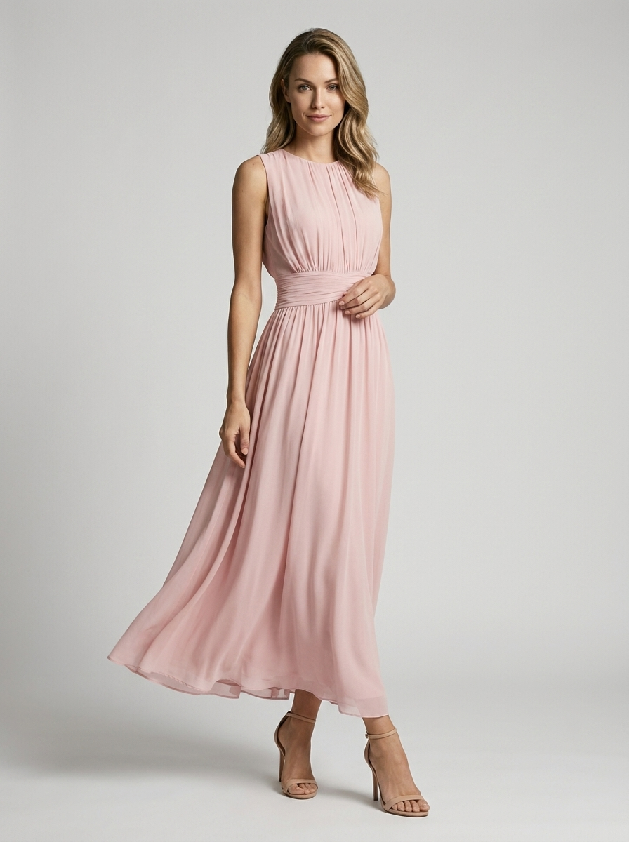 Women’s light blue women's chiffon maxi dress wedding guest