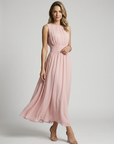 Women’s light blue women's chiffon maxi dress wedding guest