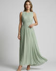 Women’s light blue women's chiffon maxi dress wedding guest