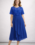 Women’s women's lace chiffon midi dress