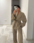Women’s women's linen two piece set