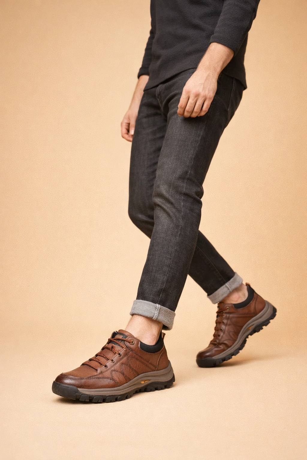 men's hand-stitched cushioned casual shoes