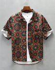 Shirt Short Sleeve Exotic Design Casual Fit 0