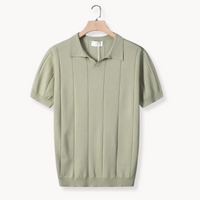Bram | Men's Knitted Polo Shirt V-Neck