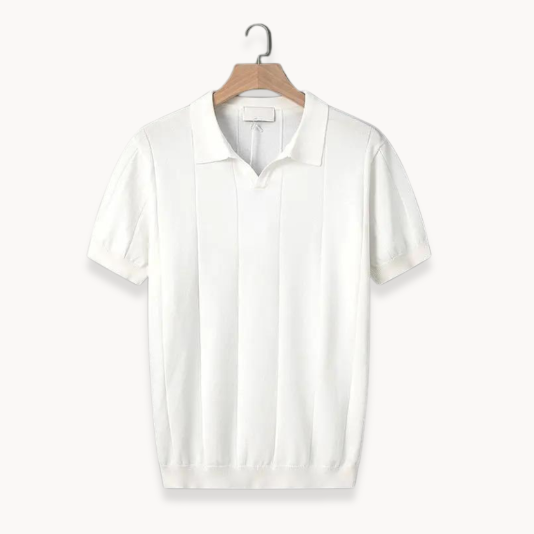 Men’s men's knitted polo shirt v-neck