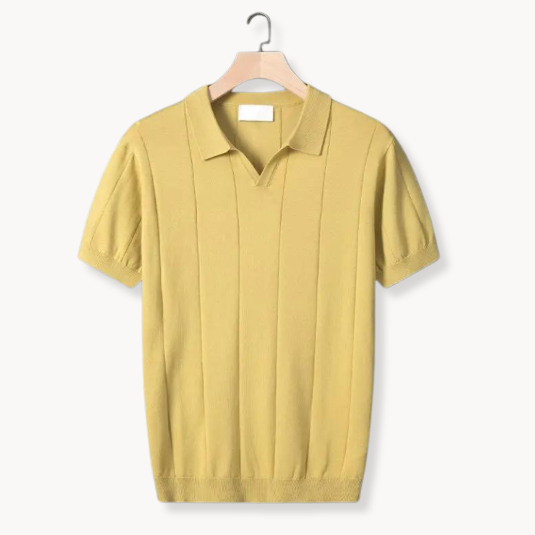 Men’s men's knitted polo shirt v-neck