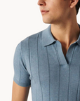 Men’s men's knitted polo shirt v-neck