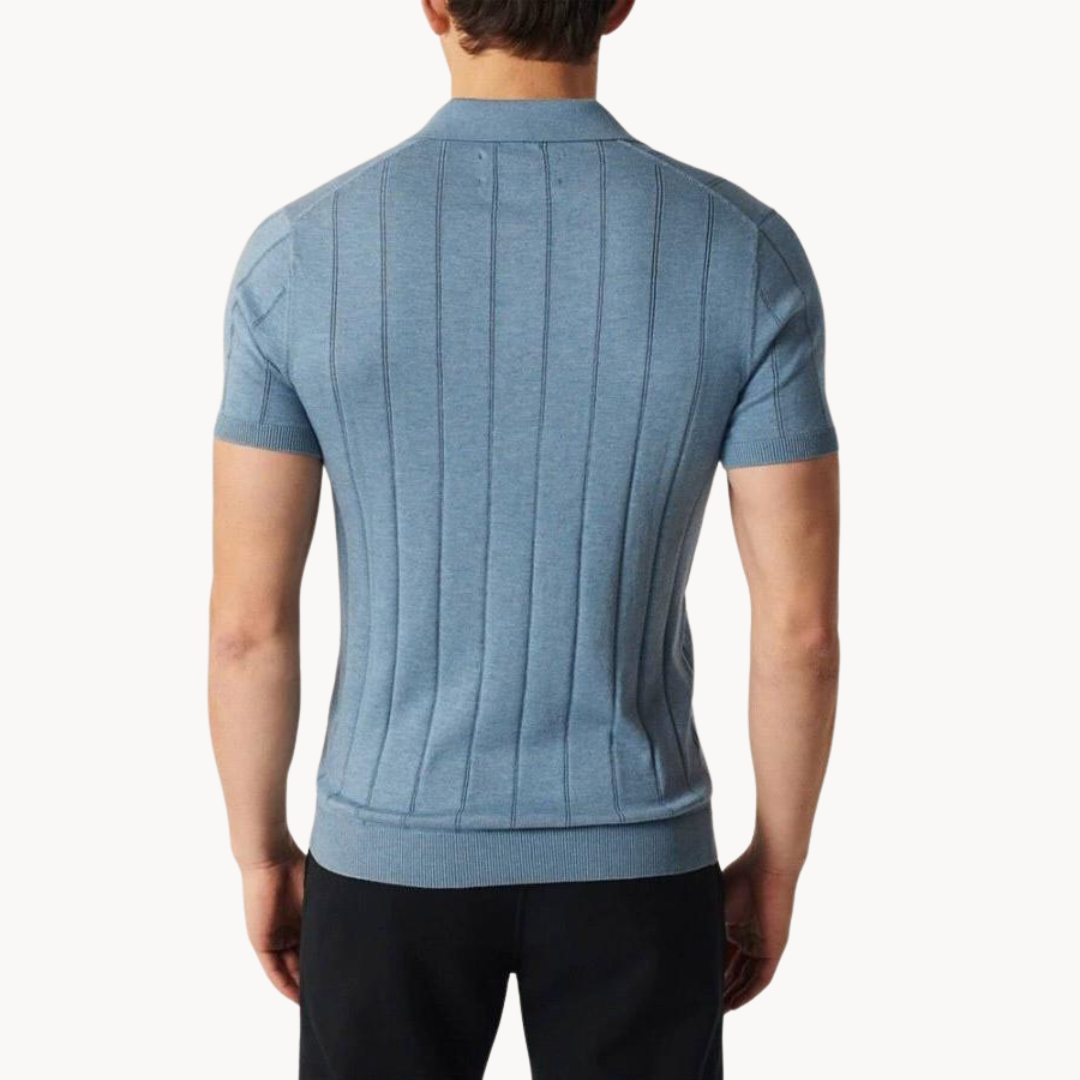 Men’s men's knitted polo shirt v-neck