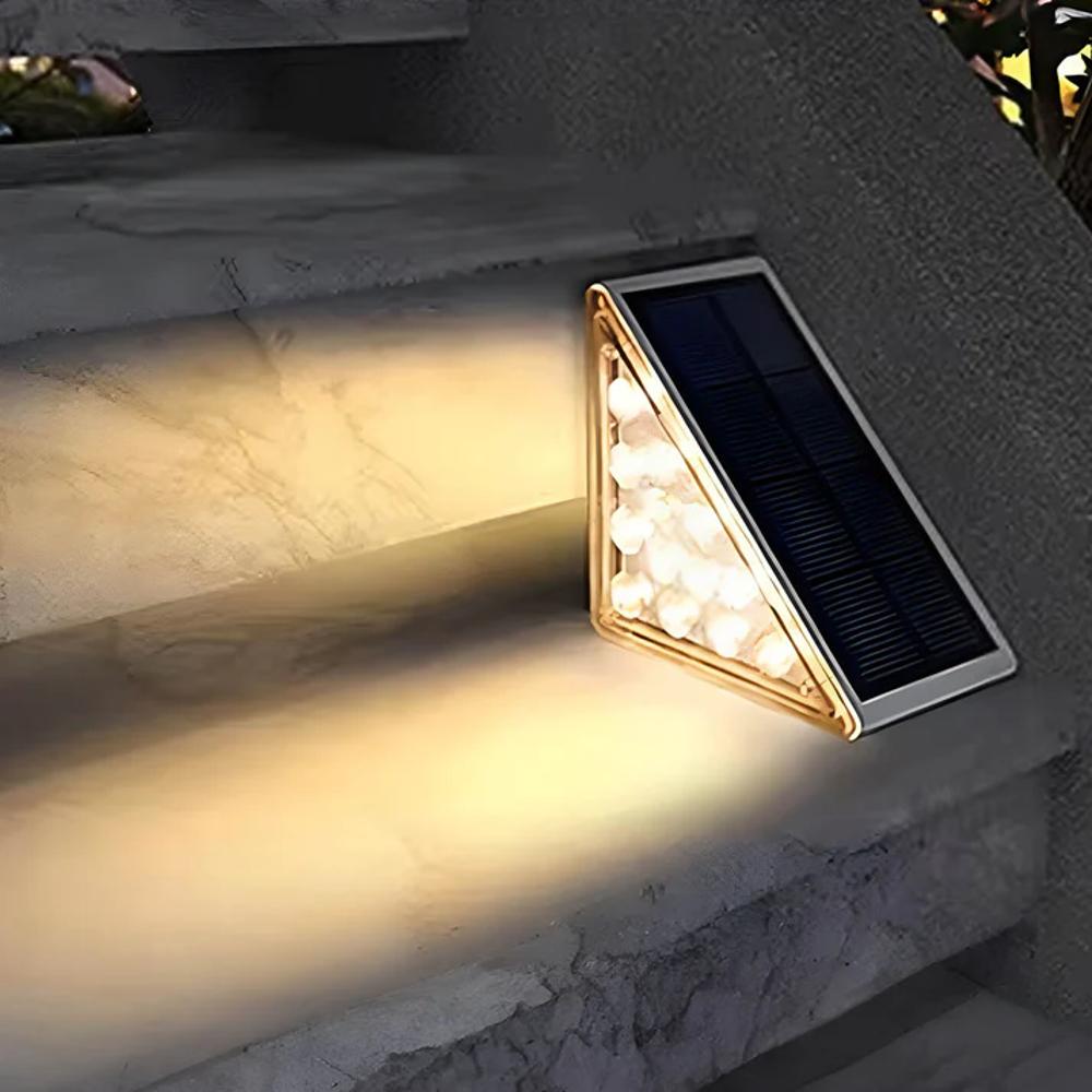 Sleek Solar Lights for Outdoor Stairs Safe Energy Efficient LED 0
