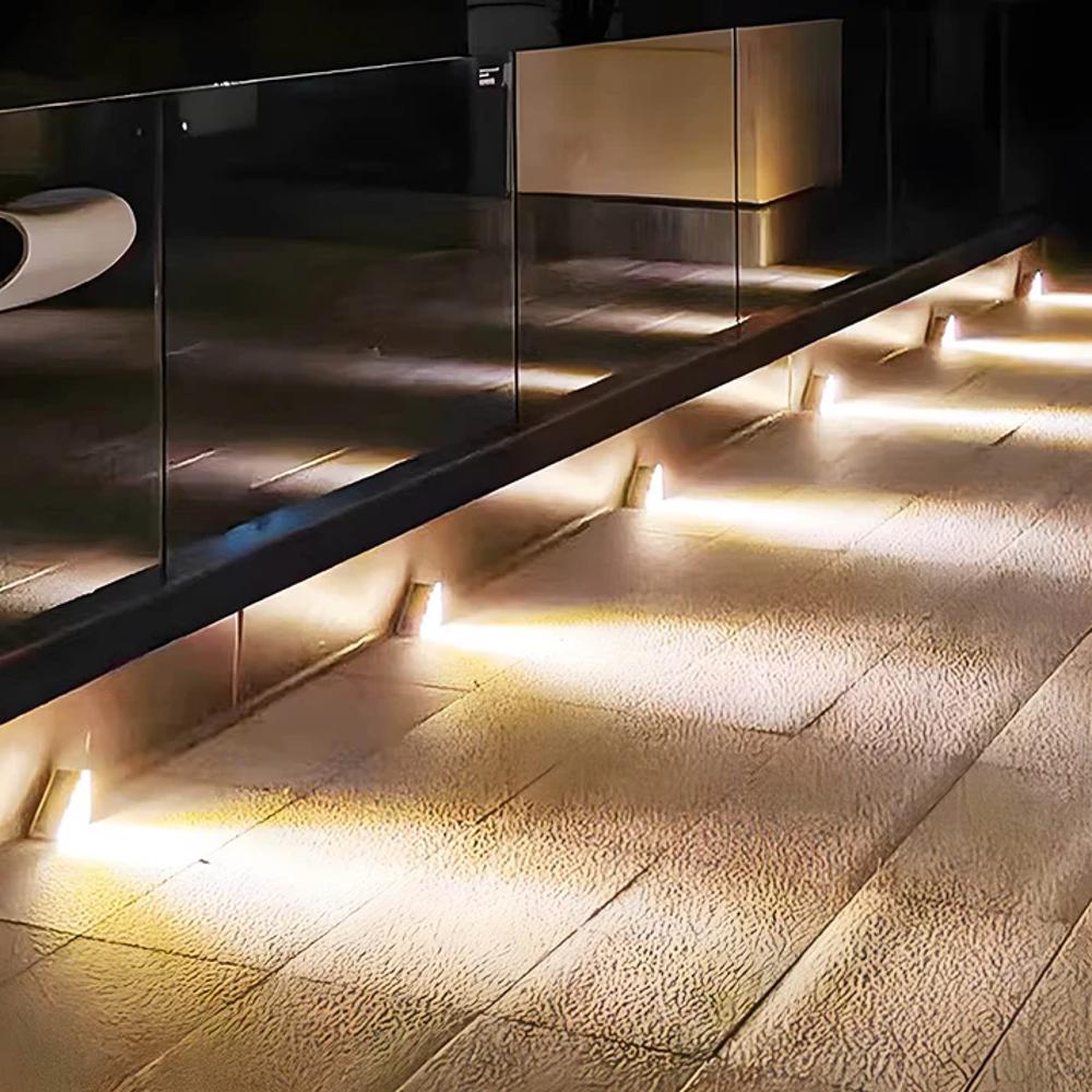 Sleek Solar Lights for Outdoor Stairs Safe Energy Efficient LED 2