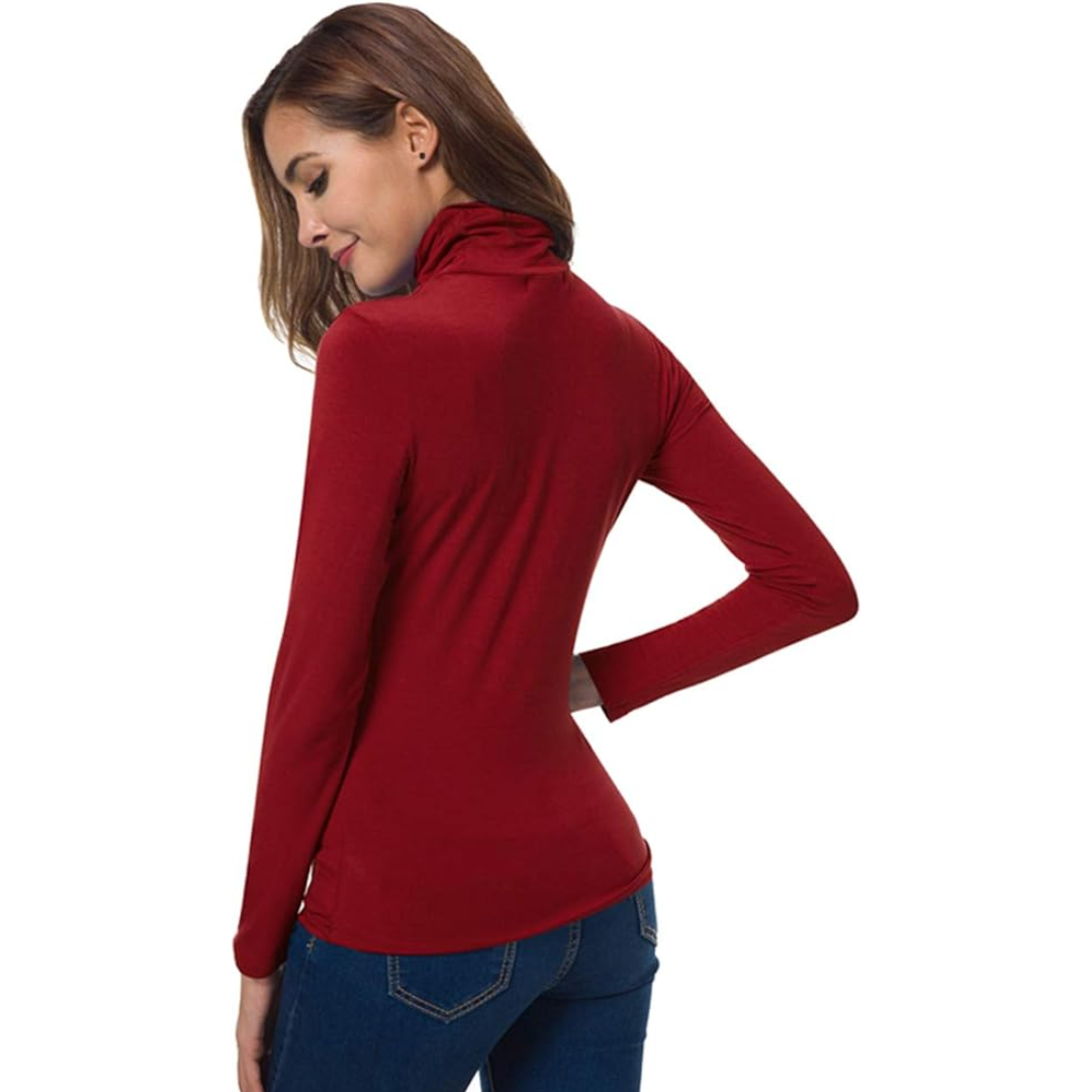 Women's black slim fit turtleneck jumper