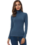 Women's red slim fit turtleneck jumper