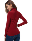 Women's black slim fit turtleneck jumper
