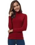 Women's black slim fit turtleneck jumper