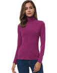 Women's white slim fit turtleneck jumper