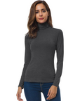 Women's red slim fit turtleneck jumper