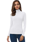 Women's red slim fit turtleneck jumper
