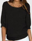 Women's beige elegant soft-touch knit jumper