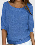 Women's beige elegant soft-touch knit jumper