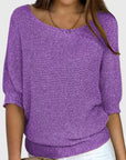 Women's beige elegant soft-touch knit jumper