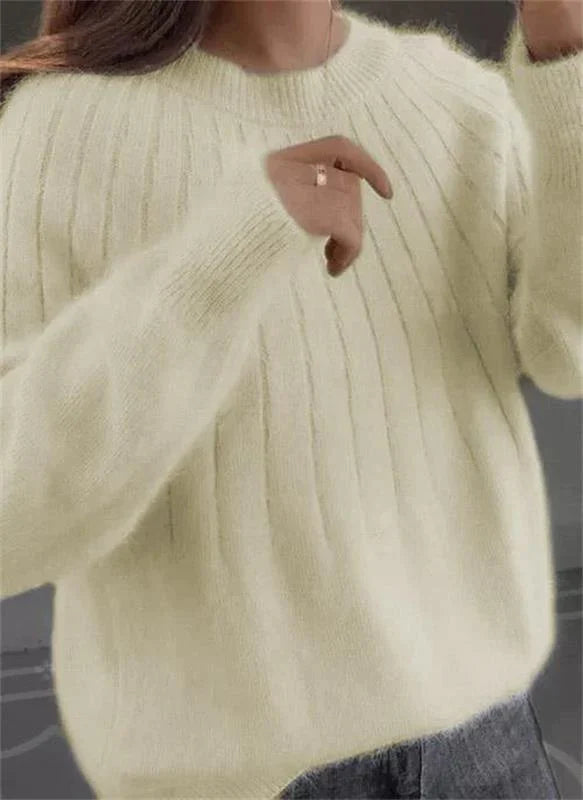 Women's cashmere jumper in pink, 100% premium cashmere, luxury soft winter knitwear